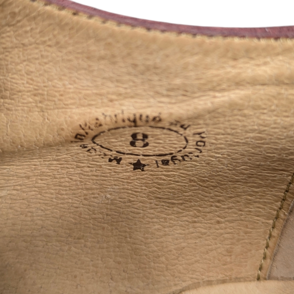 John Fluevog Rustic Burgundy Leather Wingtip Oxfords - Picture 11 of 12
